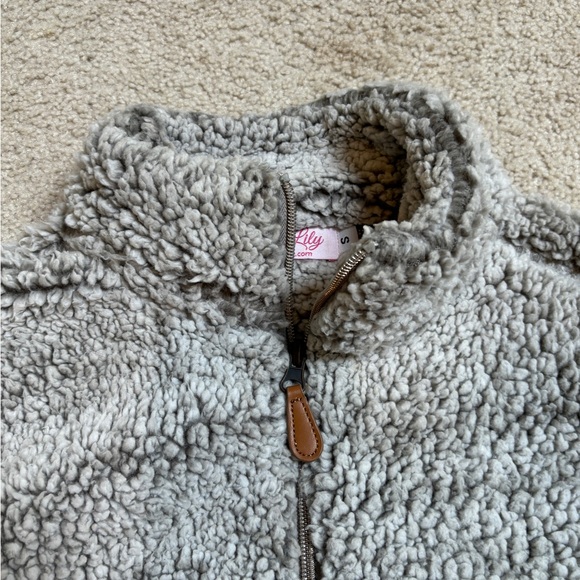 Pink Lily Grey Sherpa - Picture 2 of 4